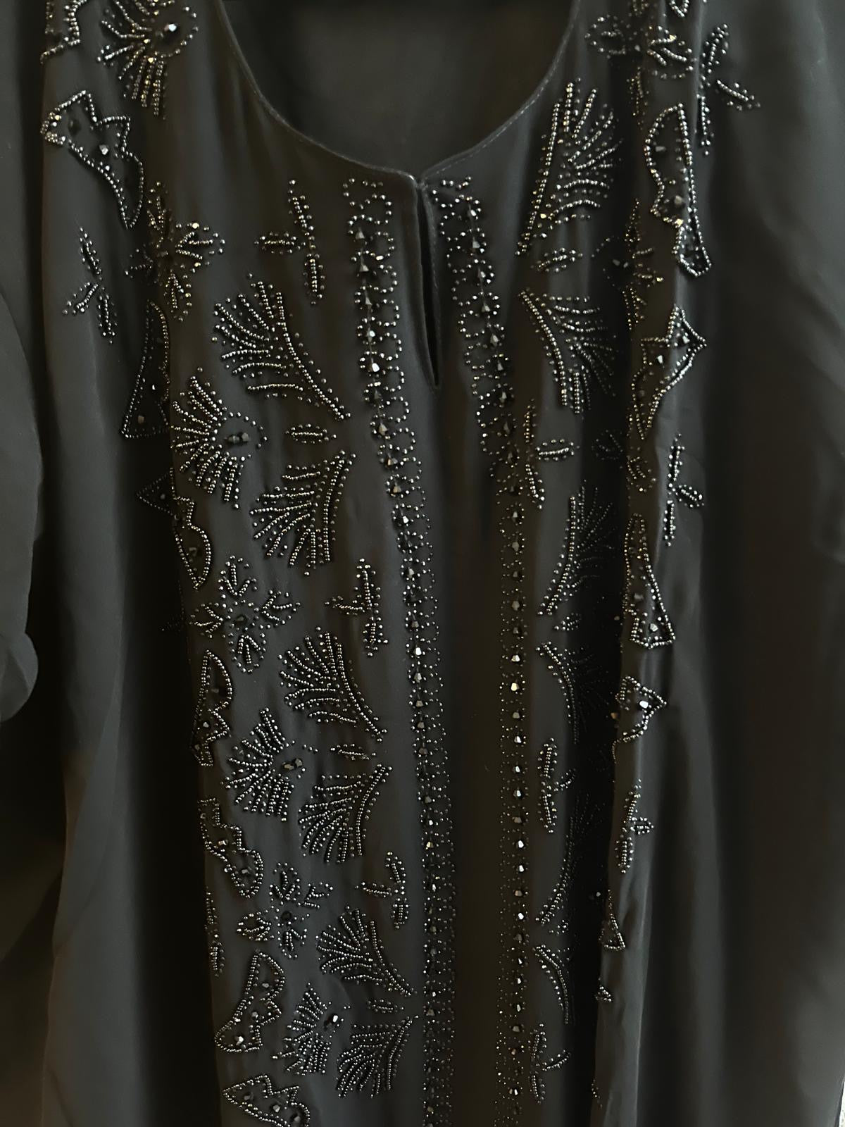 Premium Black Closed Double Chiffon Abaya
