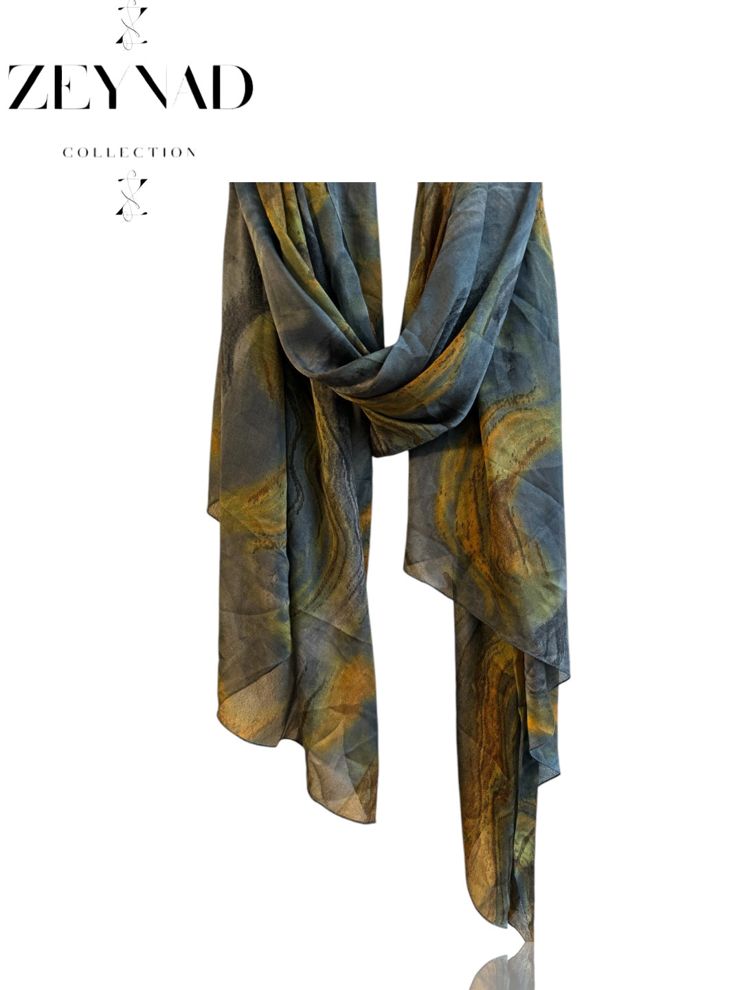 Storm Sage Oceanic Glow Chiffon Hijab