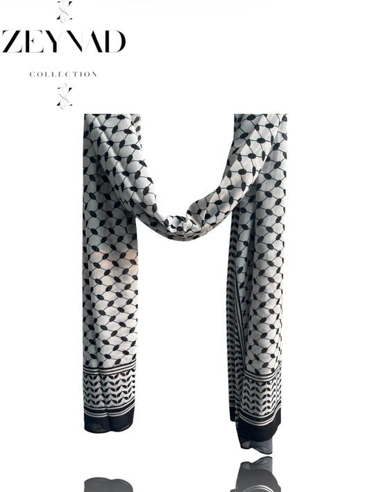 Original fall keffiyeh chiffon print