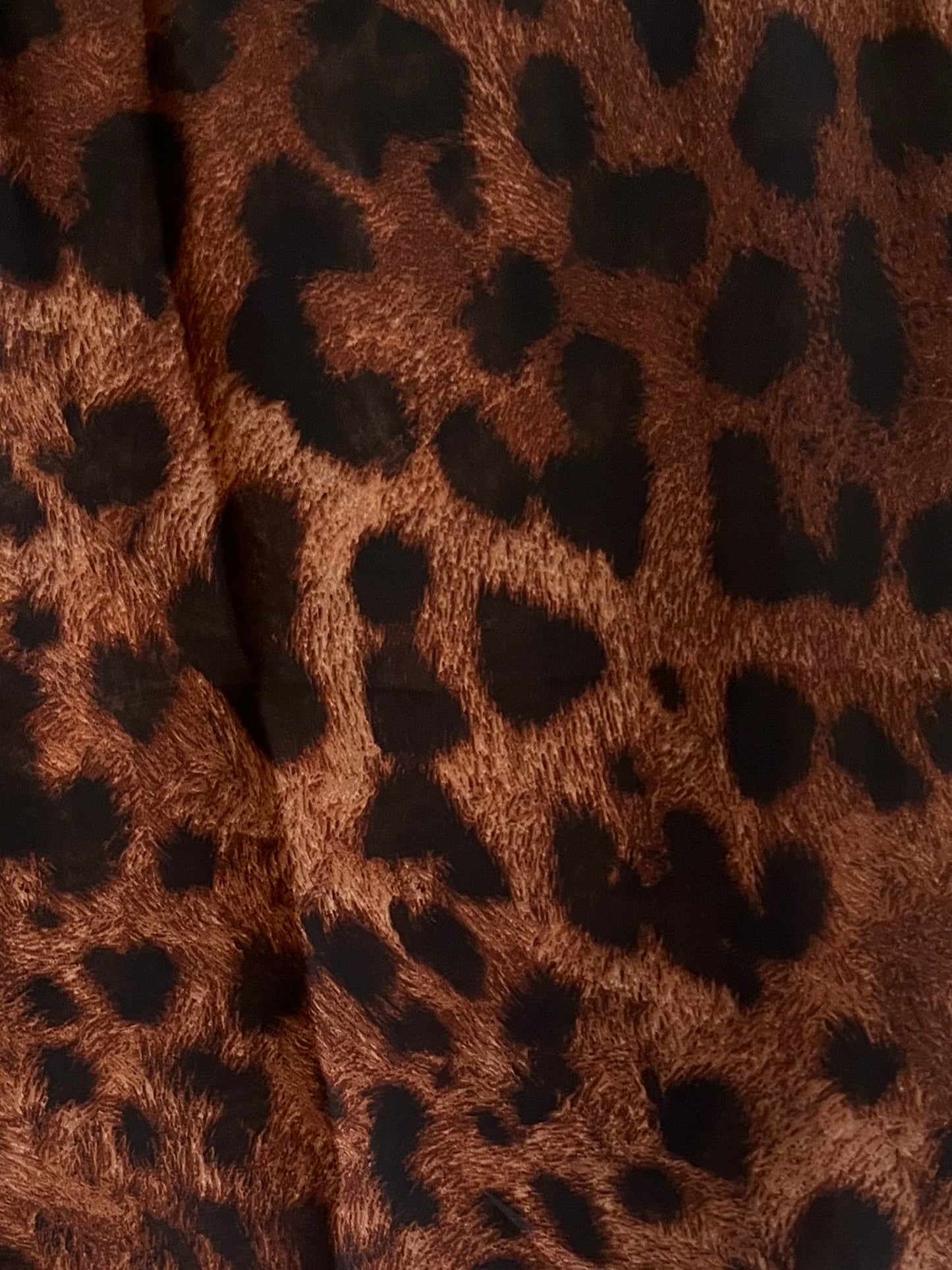 Fall deep brown blaze leopard chiffon hijab