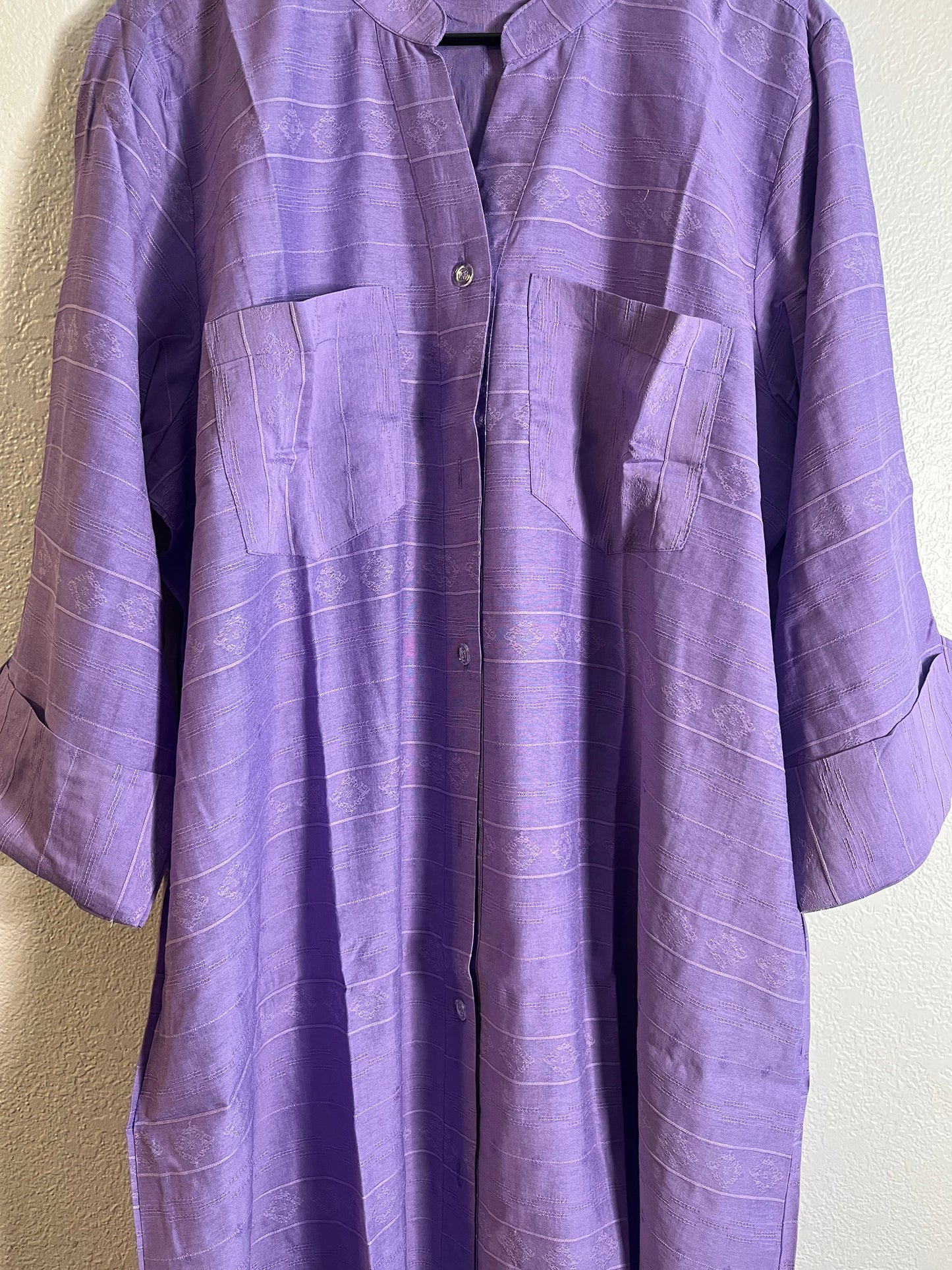 Buttoned Purple Dress