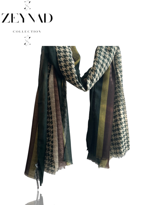 Green Lined Keffiyeh Modal Hijab