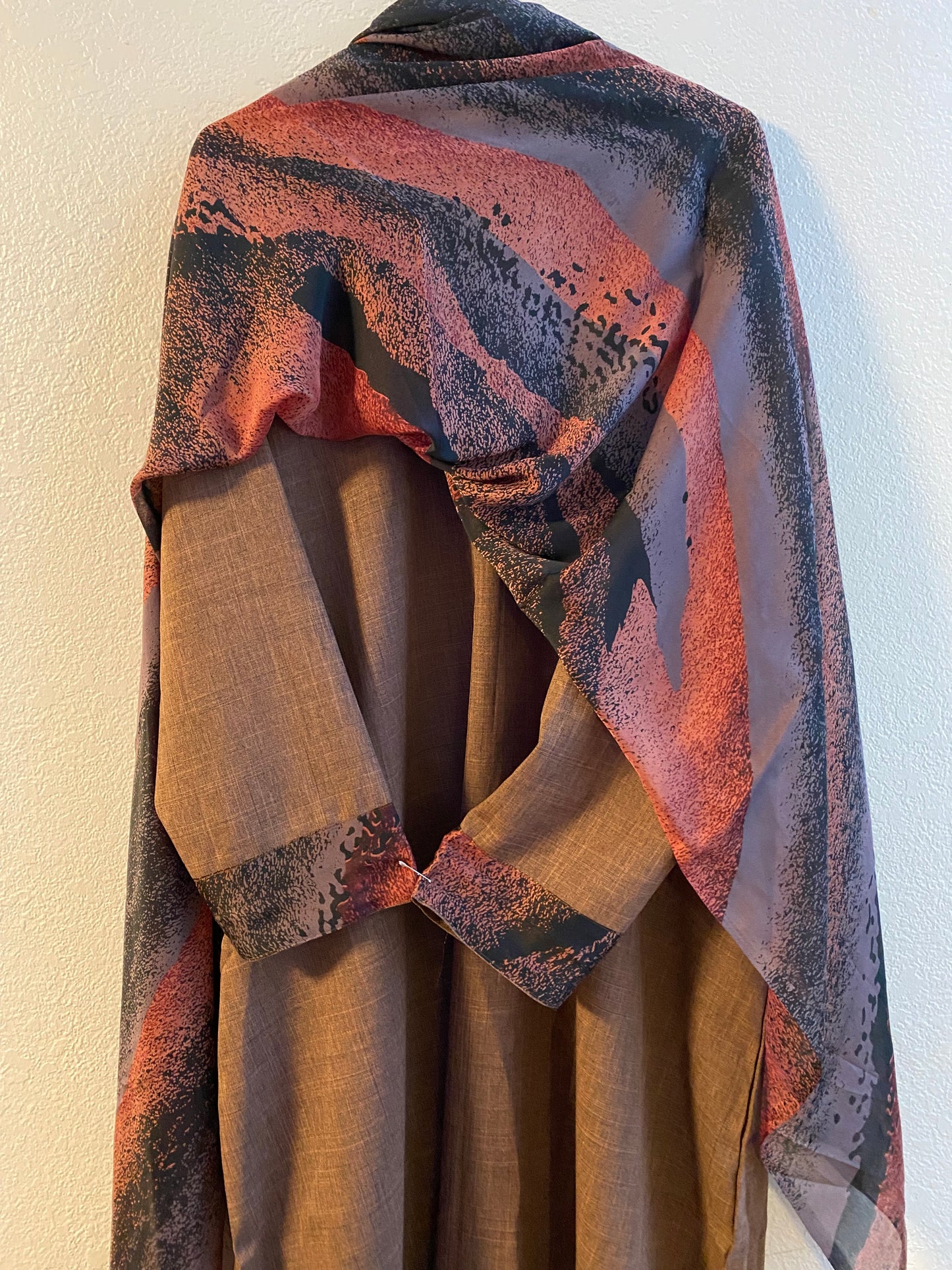 Brown matching dress & hijab set