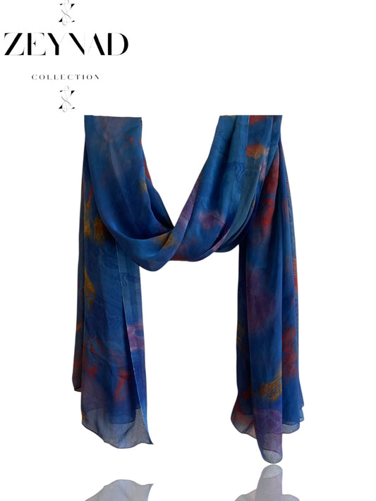 Blue Tinted Chiffon Hijab