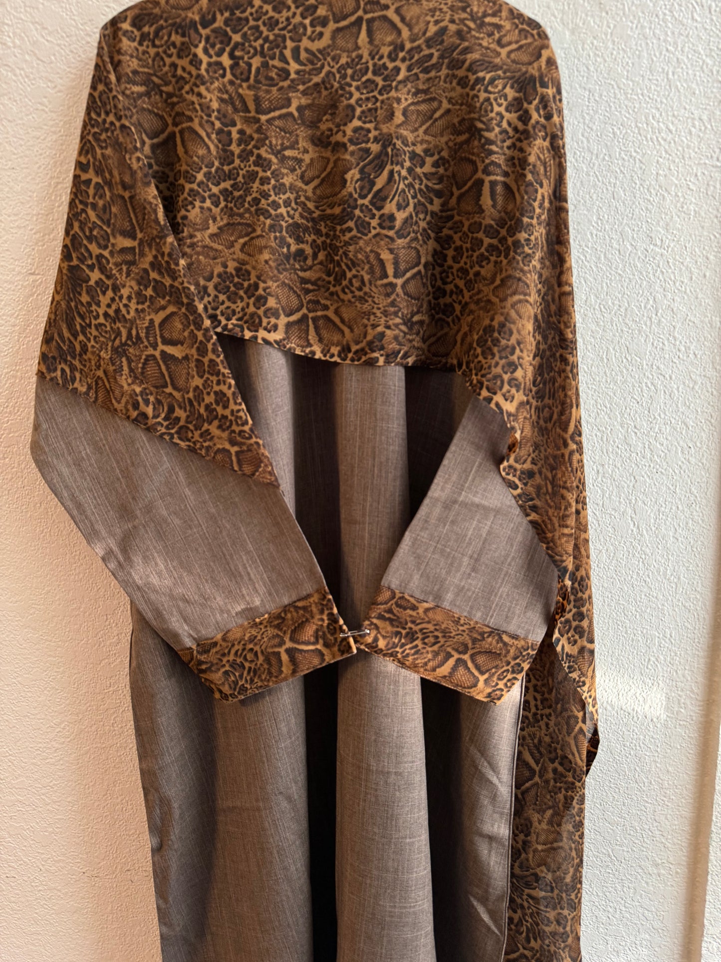 Starlight midnight cheetah matching dress & hijab set