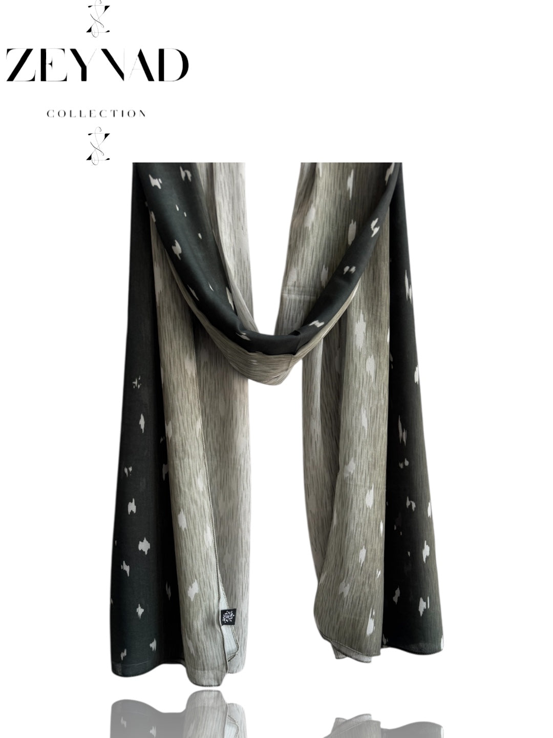 Lime green deer/fawn print ombré