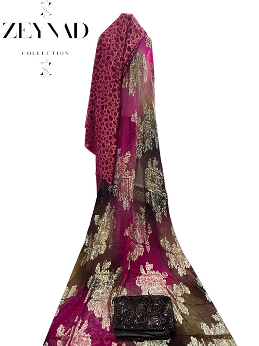 Tropical hot pink ZEYNAD Fransawi Dirac set