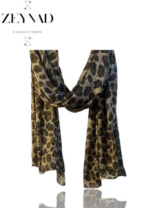Limited Forest Green Circle Cheetah Print Hijab
