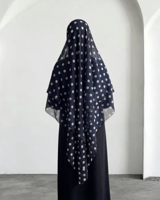 Navy ZEYNAD modal polka dot
