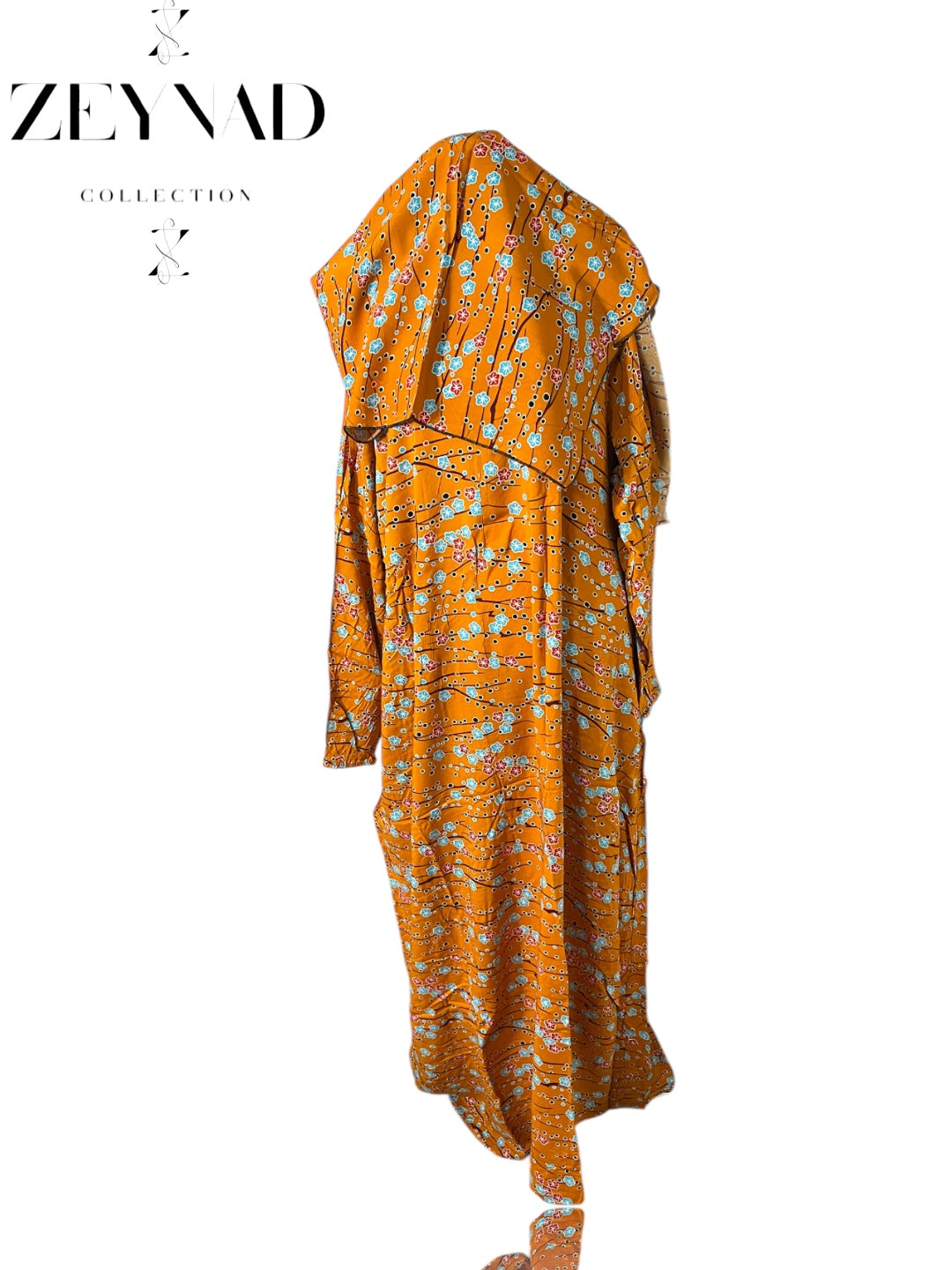 Vivid orange sea-blue prayer set