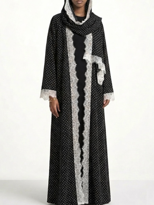 Polka dot lace ZEYNAD Abaya